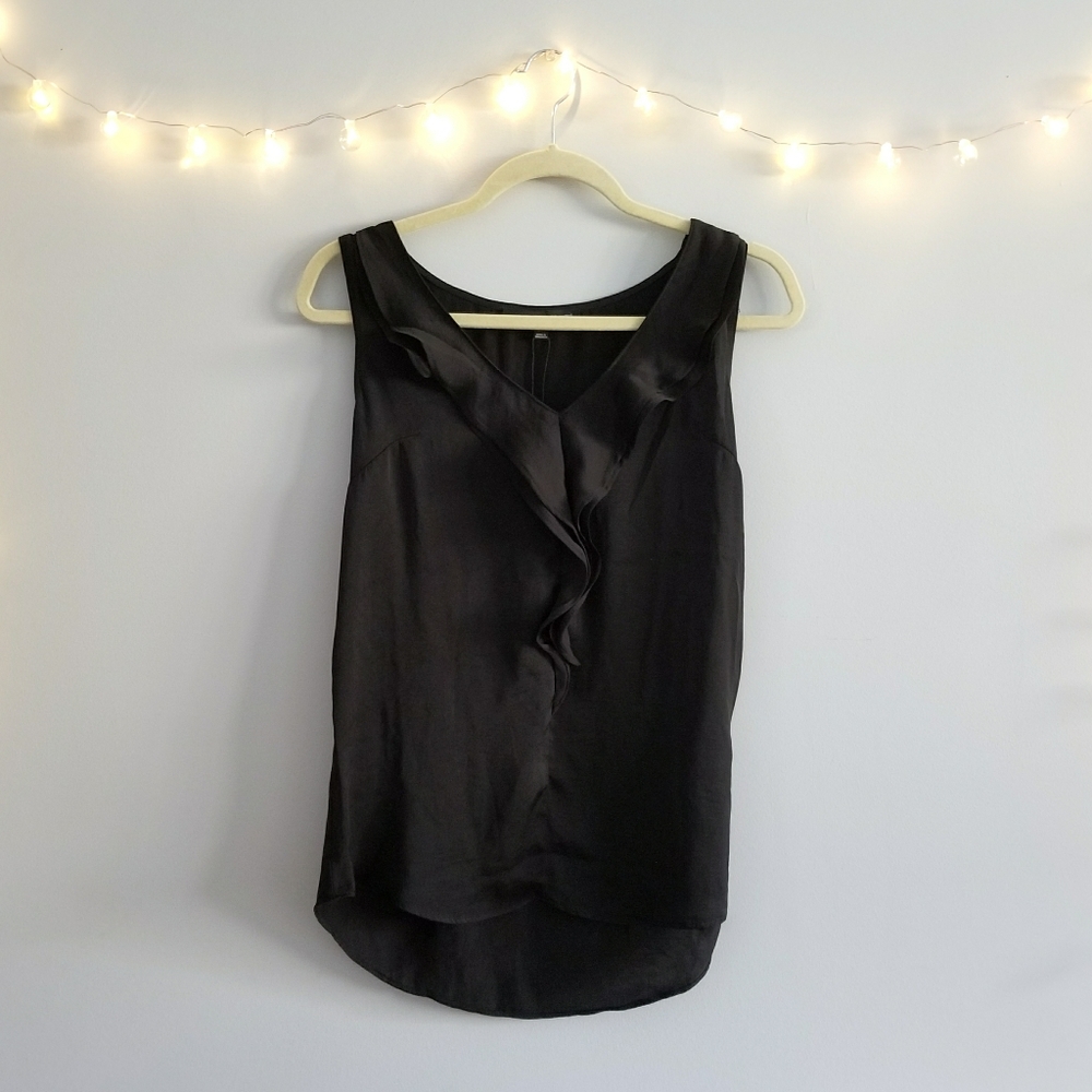 Satin Blouse with Ruffles